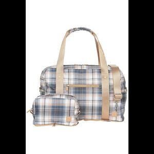 IHKWIP The Packable Duffel Bag and Cosmetic Case Set PositivelyPlaid